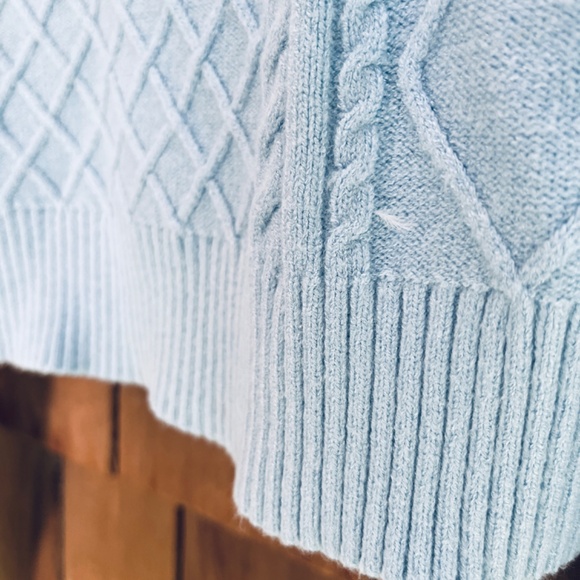 Ruby Moon Light Blue Crop Sweater - Picture 5 of 11